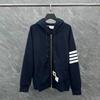 Autumn/Winter Qixi Limited Terry Cloth Striped Hoodie Sweatpants Jacket Set for Men & Women