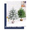1PC Table Ornament for Indoor Xmas Tree Navidad Festival Decorative Christmas Tree Mini Stable Base 2 Styles Tabletop Decor