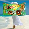 Personalized customized proof beach towel with Animal Crossing  pattern - soft, absorbent, quick-drying, perfect swimming, camping&bathing
