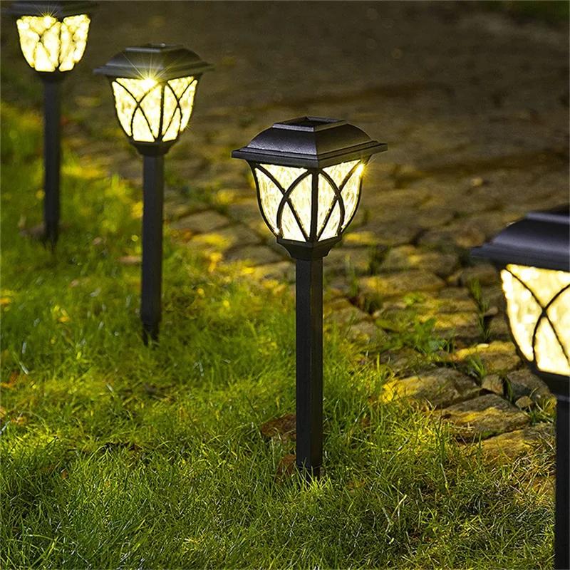LED Solar Wedding Landscape Lights Auto Sensing Lawn Decor for Reception Venues Backyard Parties