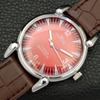 VINTAGE HAND-WINDING REFURBISHED SWISS MENS RED COLOR DIAL WATCH a700860-5 R205a-a700860