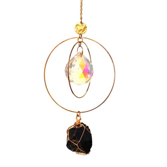 Prism Faux Crystal Sun Catcher, Hanging Window Suncatcher with Rainbow Maker, Car Home Garden Balcony Decor, Unique Gift for Housewarming Birthday