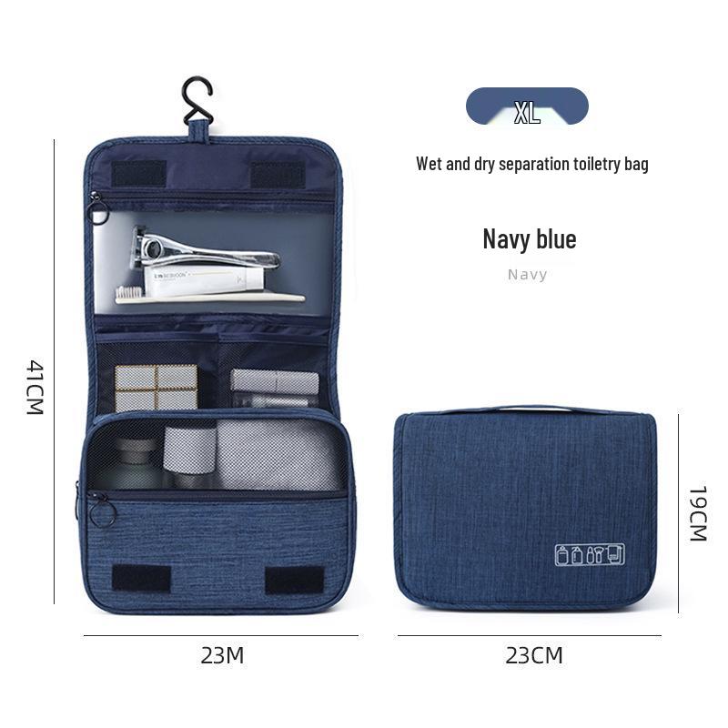 Cationic Hanging Wash Bag: Frosted Wet/Dry Separation Makeup & Travel Storage