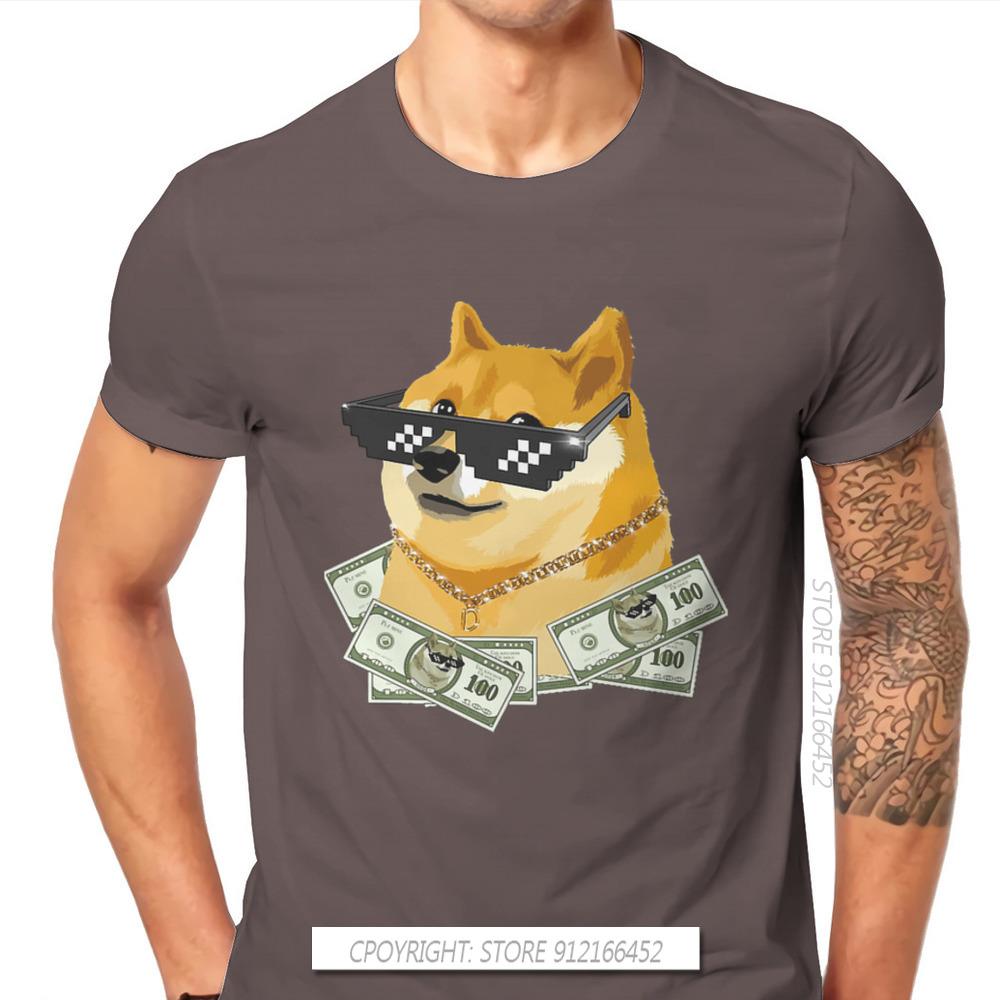 Crypto Cryptocurrency Dogecoin Doge T Shirt Classic Grunge Summer Big Size Pure Cotton Unisexs Tops Harajuku Oneck Tshirt