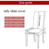 1pc Elastic Chair Cover Jacquard Velvet Dining Chair Cover Elastic Chair Cover Multi Functional Office Chair Cover