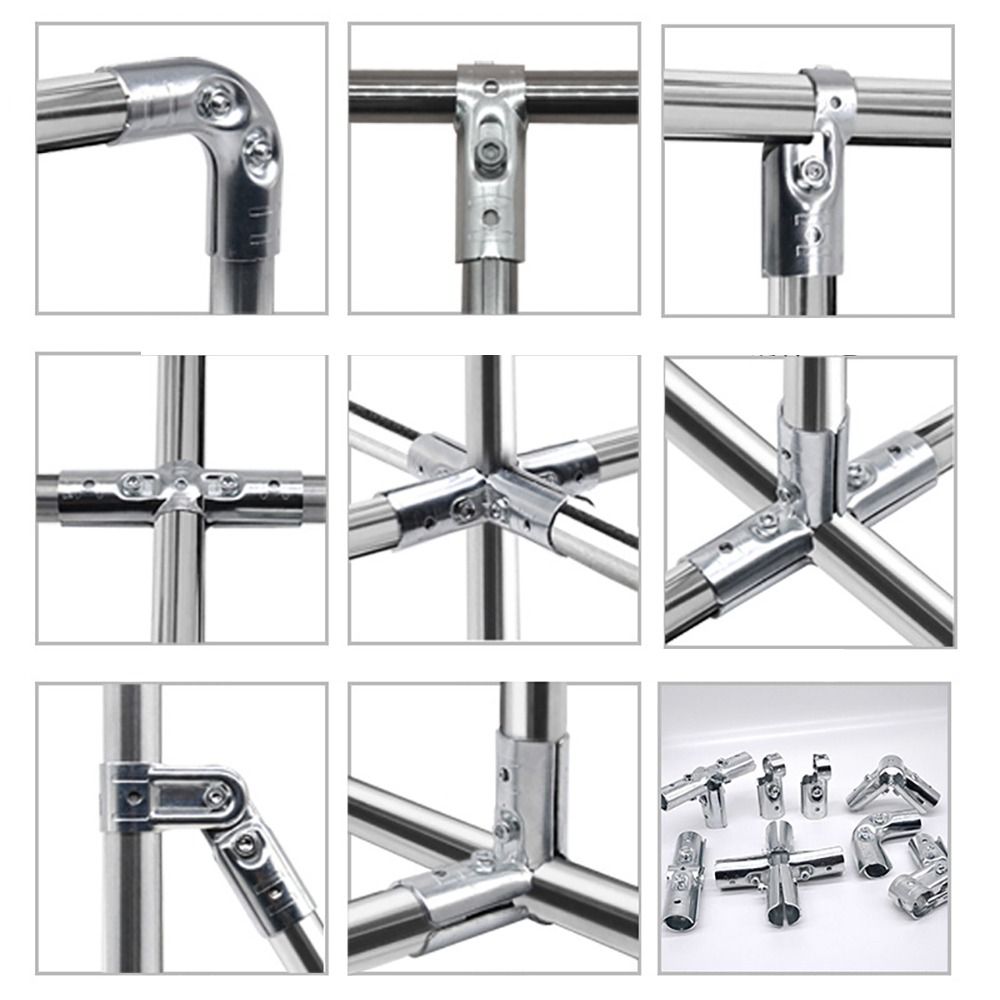 1Pcs 20/25/32mm Pipe Joint Carbon Steel Galvanized Fixed Clamp New Rod Support Rack  Clothes Display