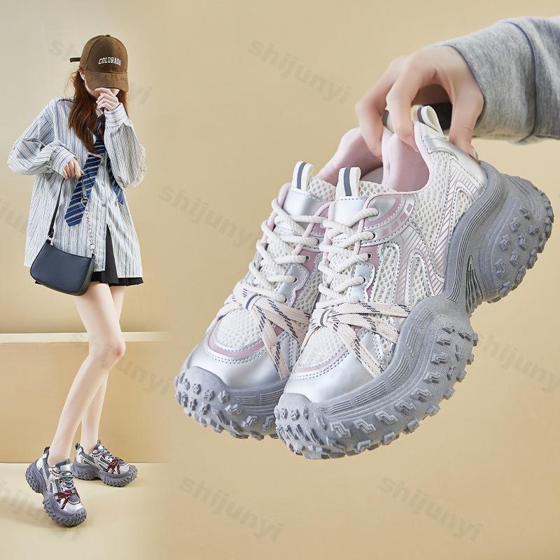 Women's Casual Sports Shoes 2026 Autumn Comfortable Fashion Anti Slip Sneakers Thick Soled Outdoor Running Shoes Zapatos Mujer