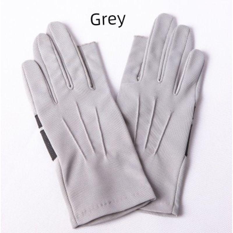 

Summer New Arrival Sunscreen Lotion Two-Finger Gloves Men s and Women s Neutral Thin Breathable Non-Slip Anti-Sweat Driving Gloves Grey M