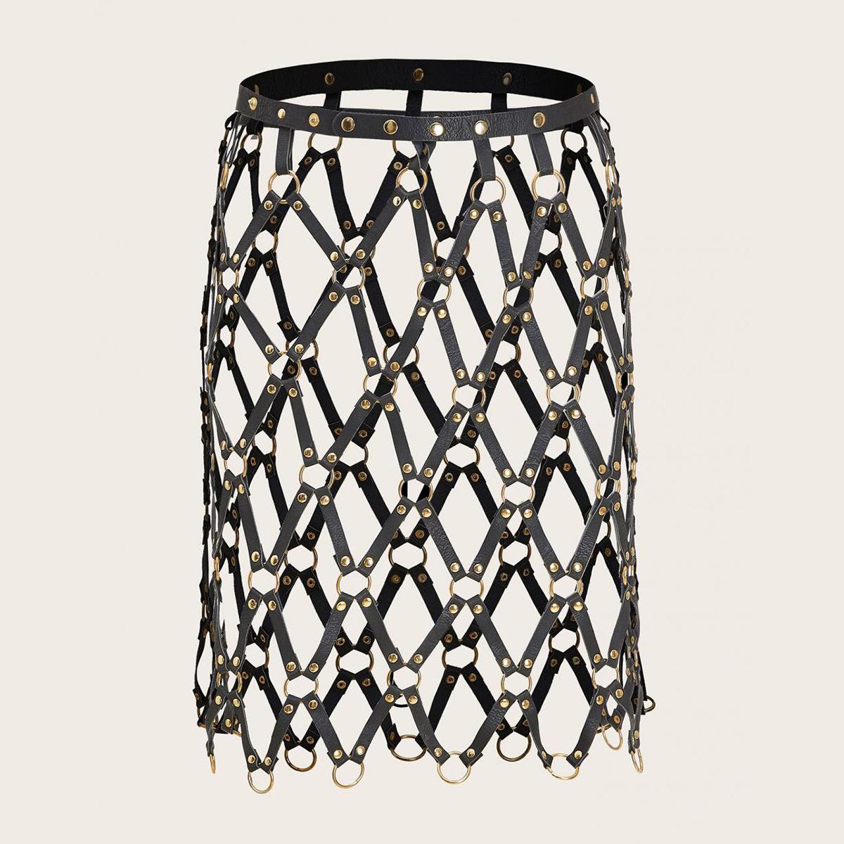 

Sexy Belt Women Ins Fashion Denim Personalized Stud Leather Skirt Women s Belt 80-100cm