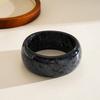 Y2K Boho Vintage Resin Bangle Women Wide Round Bracelet Dopamine Color Statement Wrist Jewelry For Daily Party Wear Accessories