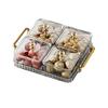 Nonslip Divided Snacks Fruit Tray With Lid Snacks Fruit Tray Removable Snacks Platter Candy Storage Box Easy to Use
