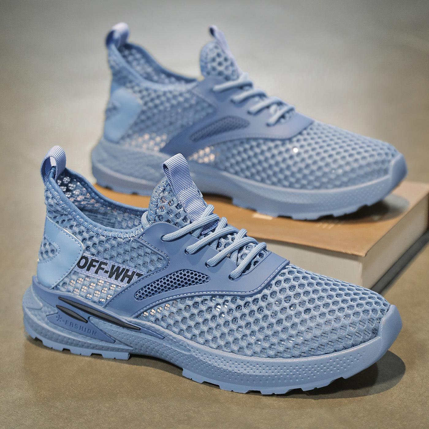 

Summer men s shoes new breathable hollow mesh shoes men s trend versatile coconut shoes sports casual dad trendy shoes 39