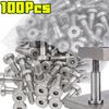 10-100Pcs Internal Hexagonal Cap Plug Screws Hex Socket Shoulder Bolt Stainless Steel M4 Thread DIY Accessories Rust Prevention