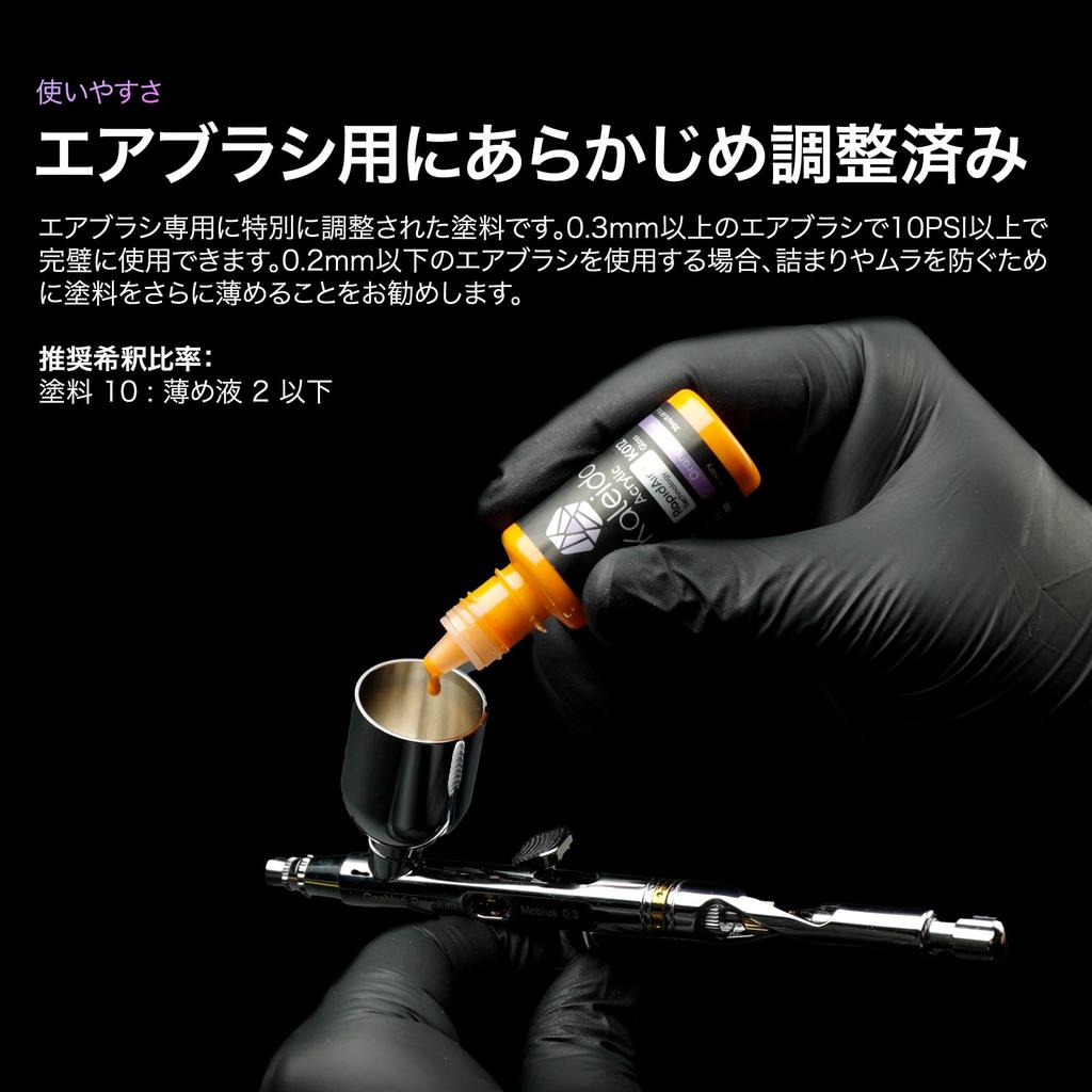 Gaahleri Kaleido Mecha Set Acrylfarben-Set für Modellautos Miniaturen Hoch Schnell Enthält Verdünner Reiniger 24 Farben Wasserbasiert Modelle, Gunpla,