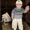 Baby Boy Early Spring Suit Baby Fair Island Fashion Sweater Spring Fashion Knitted Sweater Versatile Casual Pants