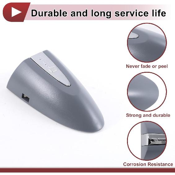 1 Pcs Exterior Door Handle Cover Trim for Jaguar XJ 2010-2019 Door Handle Cover No.C2D32290LML Gray ABS