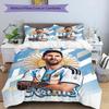 Messi Argentina Football Legend Personalized Name Bedding Set,Premium Bed Linen for Bedroom Home Decoration,Perfect Collectible Gift for Messi Fans,Ea
