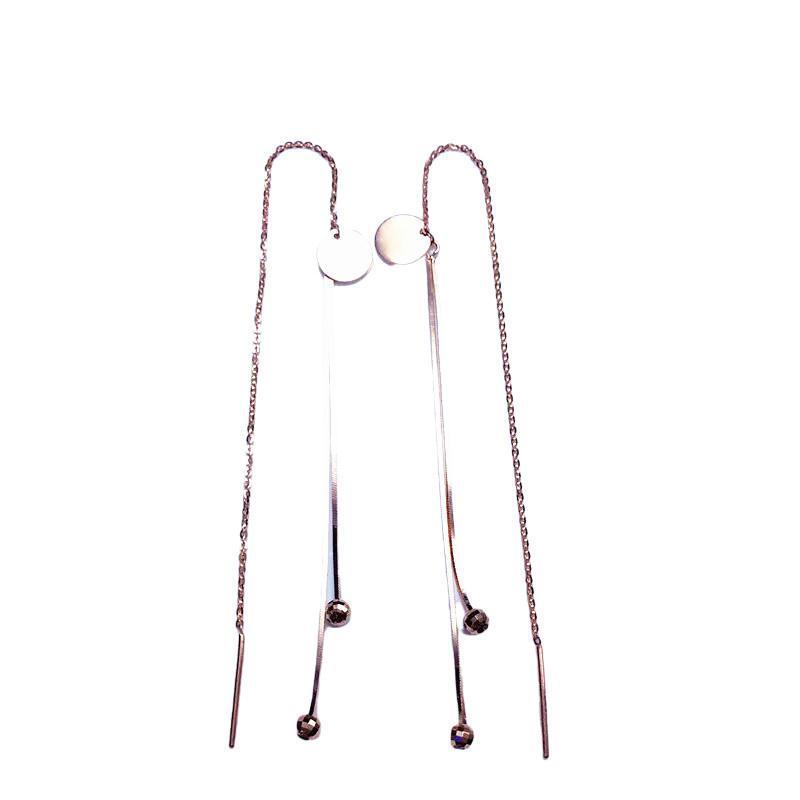 Color Gold Women'S Fashion, Foreign Style, Fringed Long Earphones, Beautifully Plated With Rose Gold