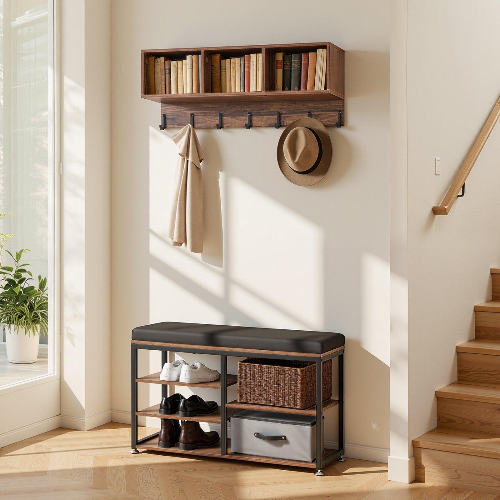 VEVOR Coat Rack with Shoe Bench