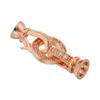 ZHUKOU Hooks for jewelry making women bracelet jewellery making supplies Cubic zirconia connectors jewelry materials VK197