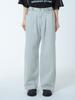UNKNOWN PLANET Custom One-Pleat Wide Pigment Pants Light Gray
