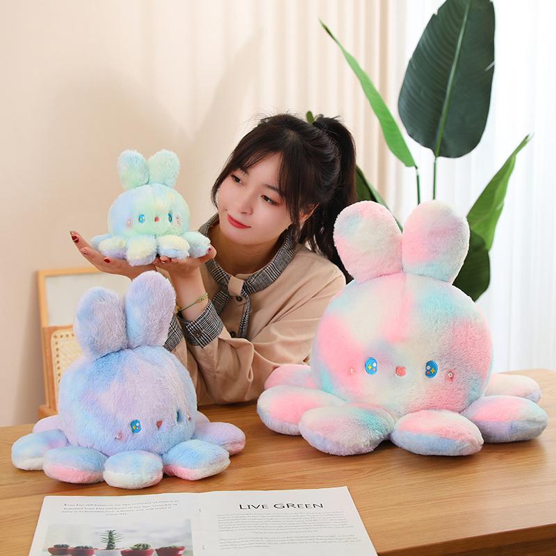 Soft Ferry Plush Cat Plush Toy Cosplay Octopus Legs Jellyfish Bunny Stuffed Animals Doll Rainbow Rabbit Baby Appease Toy