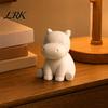 Healing Desk Decor 3D Printed Hippopotamus Statue, Mini Size Desktop Decoration, Solid Statue Matte White Finish Figurine for Home Office Hippo Shelf