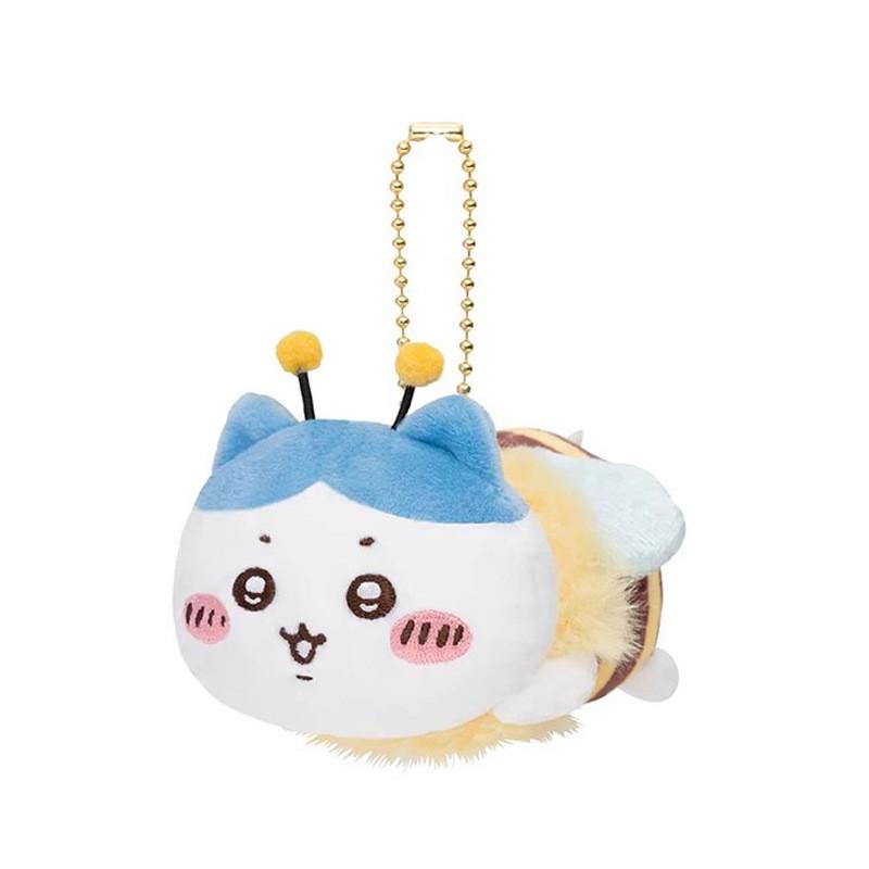 Hachiware Usagi Chiikawa Cute Cross Dressing Bee Plush Pendant Doll Keychain