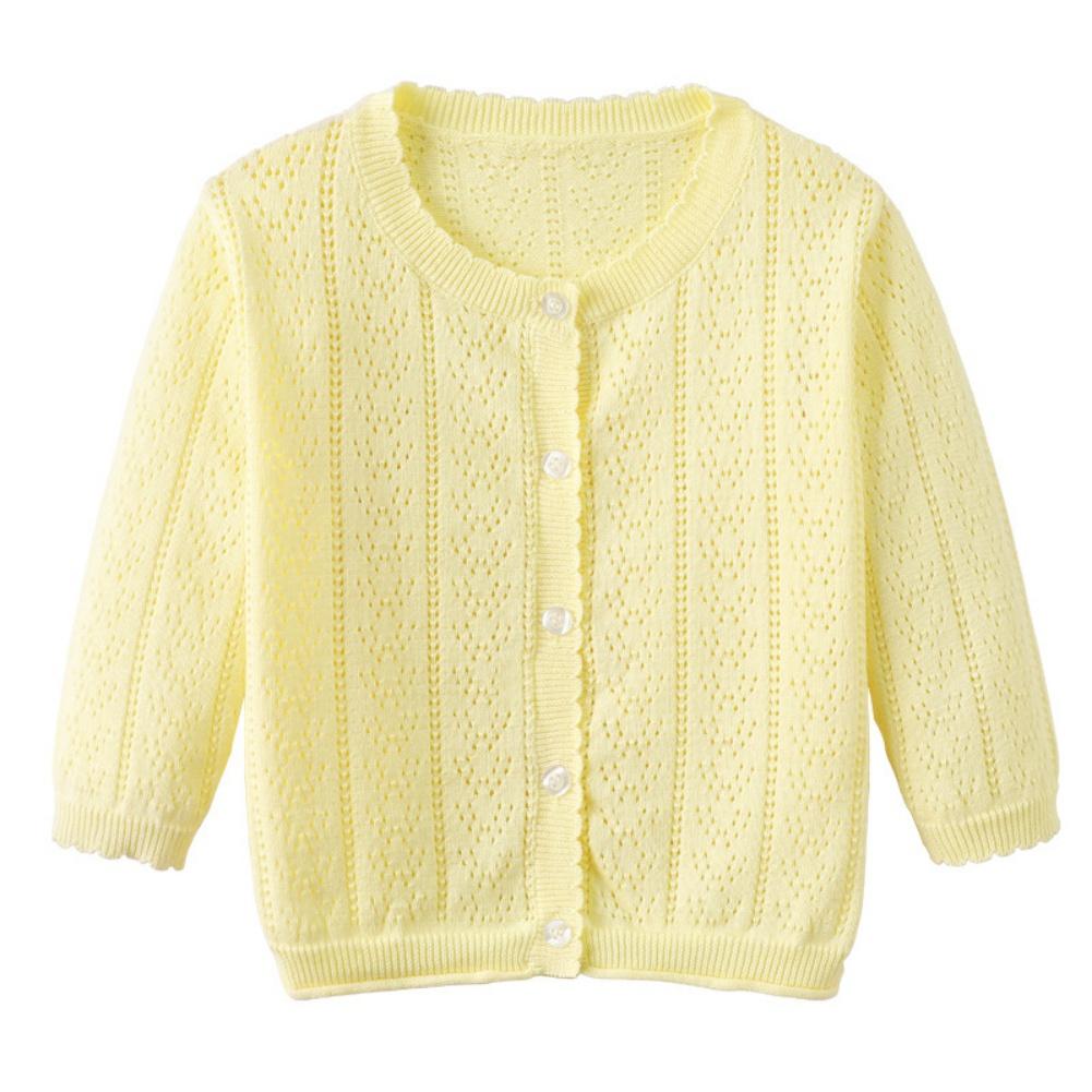 Mädchen stricken Pullover Jacken Hohl Kinder Strickjacke Kinder Mädchen langärmelige Jacke Schal Baby Mantel