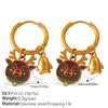 Christmas versatile DIY pendant earrings stainless steel gold-plated atmosphere earrings women