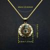 Ancient Egyptian Eye Pattern Hieroglyphic Stainless Steel Pendant Necklace for Men Retro Style Talisman Chain