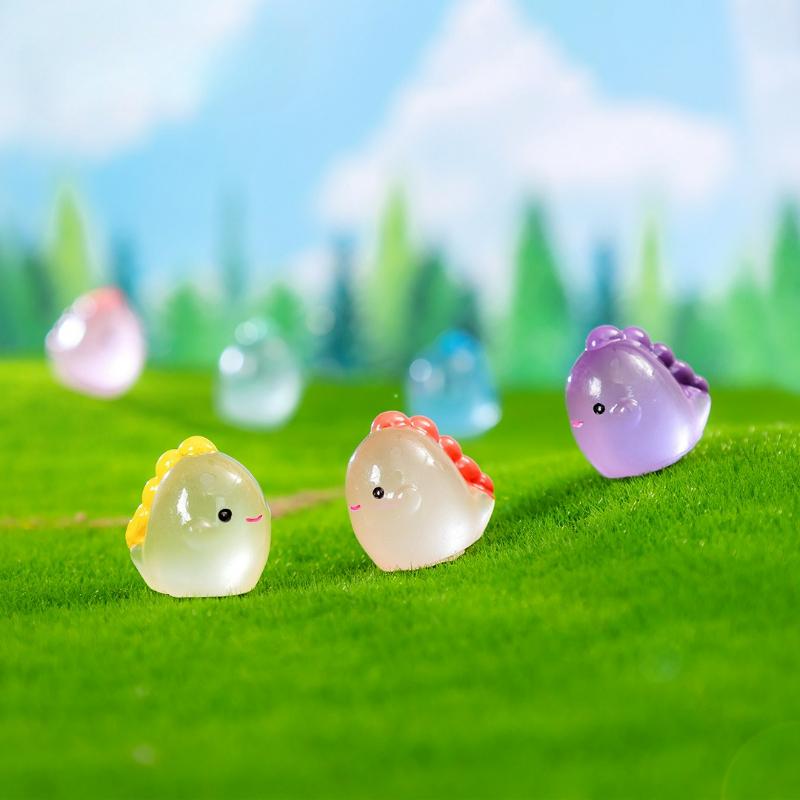 10/20/50pcs Luminous Kawaii Dinosaurs Resin Craft Micro Landscape Small Animals DIY Home Fairy Garden Decoration Accessories New