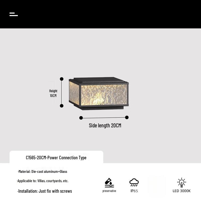 

Xuanyong Outdoor Waterproof Gate Pillar Lamp