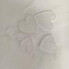 8Pcs Heart Shaped Sewing Template Multi Size Quilting Stencils Acrylic Quilting Patterns Templates Heart Shaped Fabric Stencil