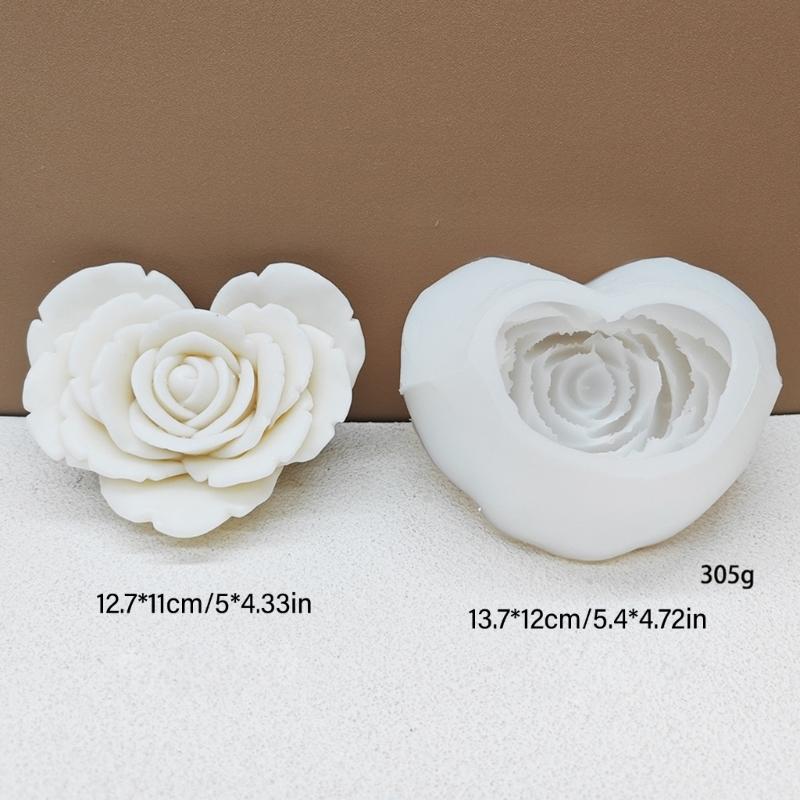 Artisanal Silicone Rose Candle Mold Delicate Silicone Rose Mold for Crafting Unique Candle for Weddings and Parties