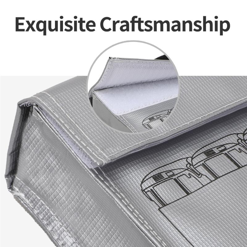 Fireproofs Battery Safety Bag for 4K/AVATA2 Drones, High Resistance Portable Storage Pouch