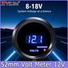 52mm Digital Blue LED Backlight Voltmeter Display Car Gauge Voltage 12V Volt Meter Fit for 12 V Car Accessories Universal