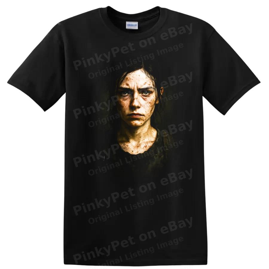 Ellie The Last of Us Part II T Shirt Survivor Portrait Dark Moody Tee