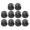 10 STÜCKE Motorrad Zylinderkopfschraubenabdeckung CNC Aluminium Schwarz Rund Gerillt Motor Schraube Topper Abdeckungen Kappen