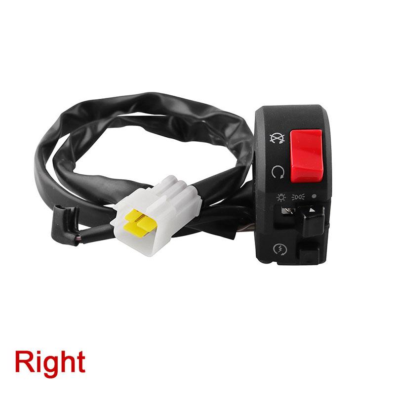 22mm Motorcycle Switches Motorbike Horn Button Turn Signal Electric Fog Lamp Light Start Handlebar Controller Switch Universal