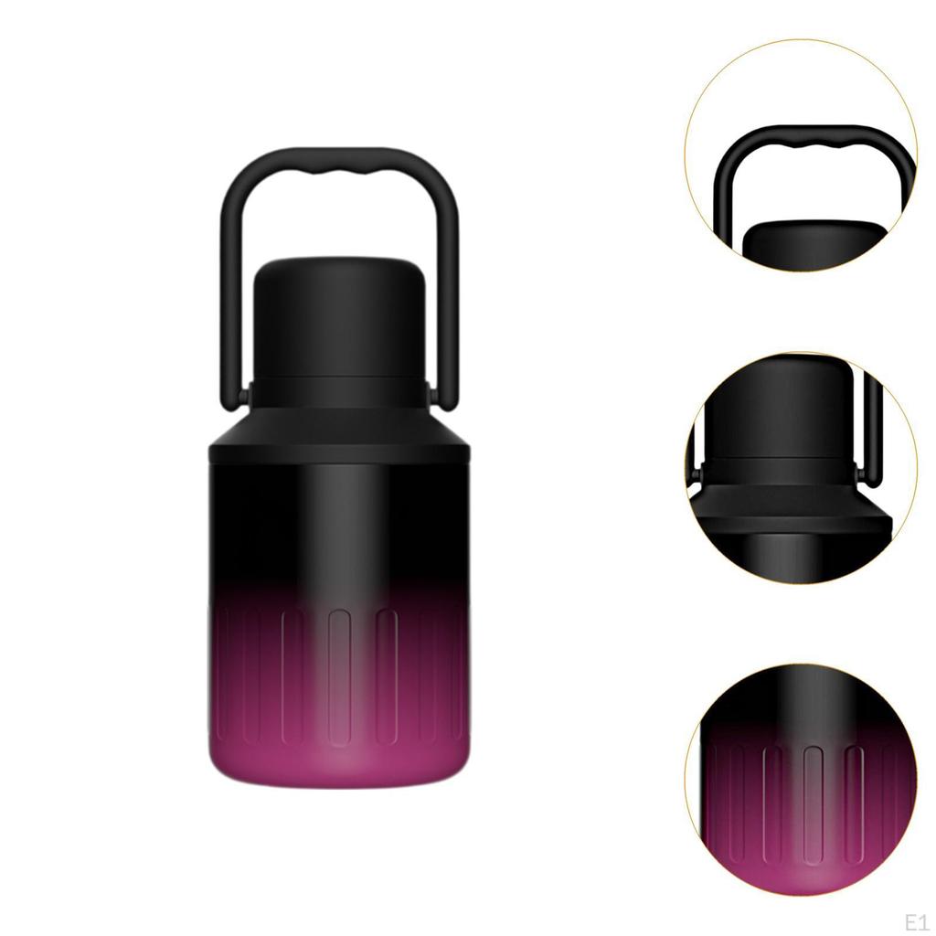 Insulated Water Bottle Drink 1000ml Portable with Handle Thermal Mug for Running