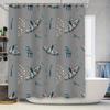 High-Quality Printed Bath Shower Curtains Decorative Butterfly Floral Pattern Waterproof Home Decoration Customizable Size Avail