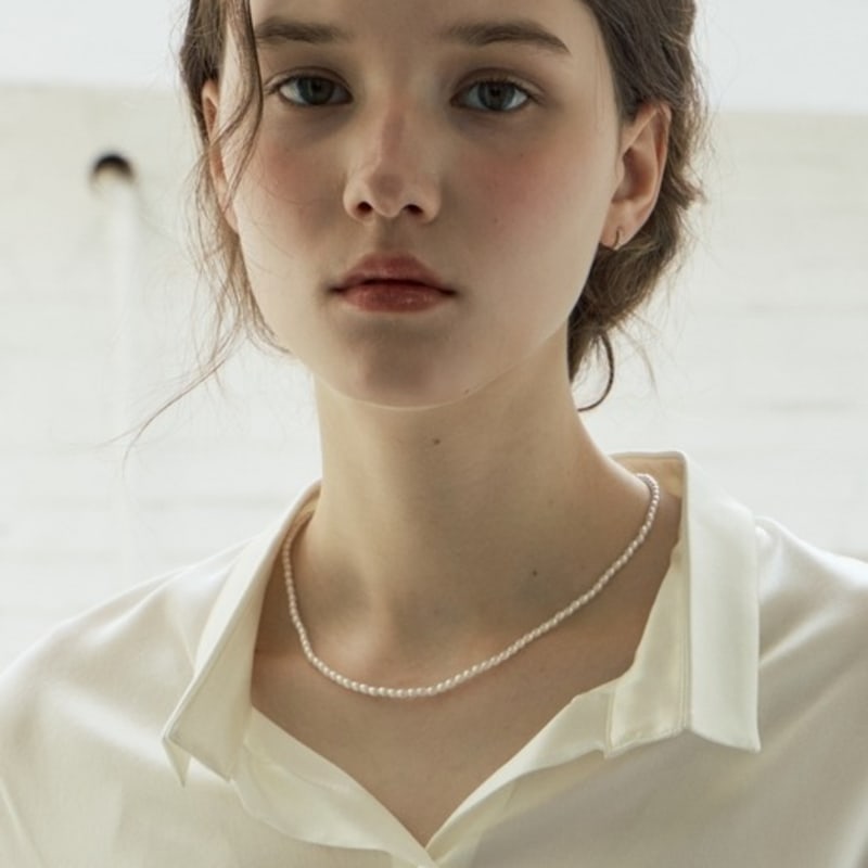 

BEFORE MOONRISE Grace Pearl Necklace 3mm SN301-3 Silver