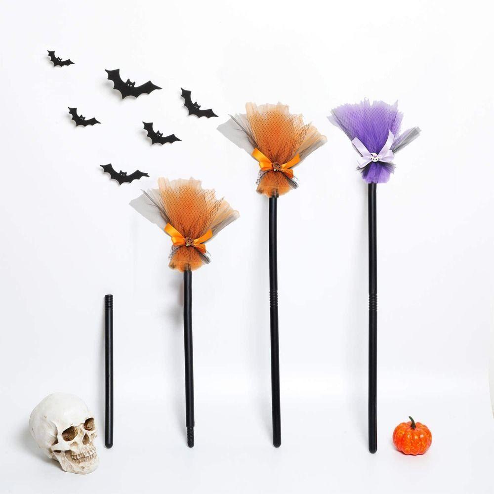 Simulation Witch Broomstick Plastic Magic Witch Broom Halloween Witch Broom Halloween