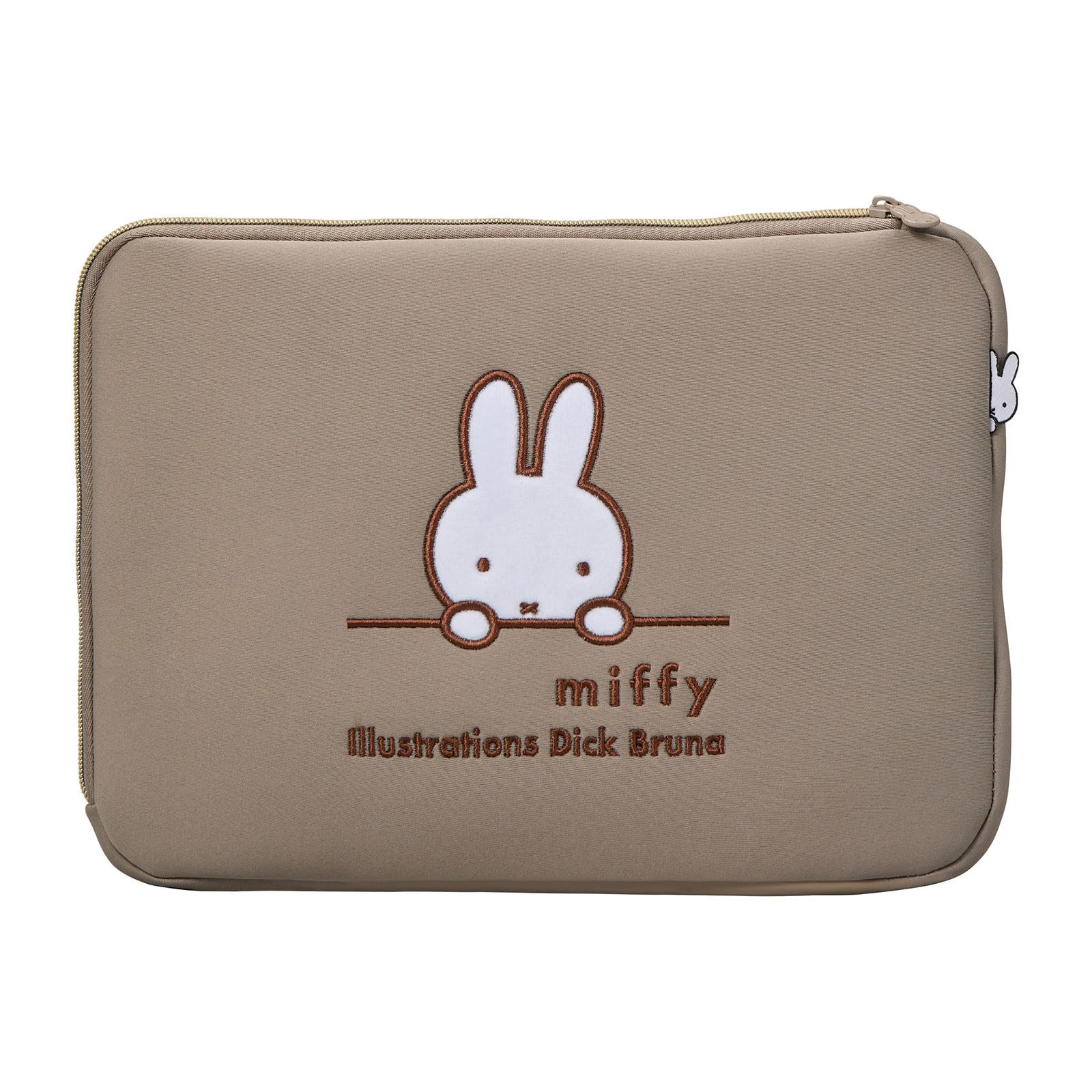 Плоский пенал Миффи 7114 B313. Грежевый Miffy Face