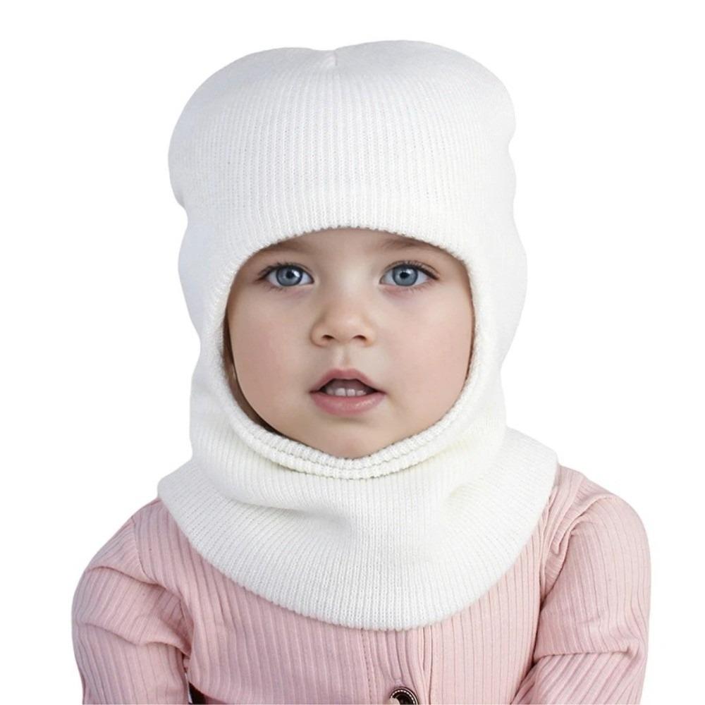 Bonnet Cagoule Bébé en Laine Hiver Chaud Enfants Chapeau Protection Oreilles Mode Bonnet Écharpe