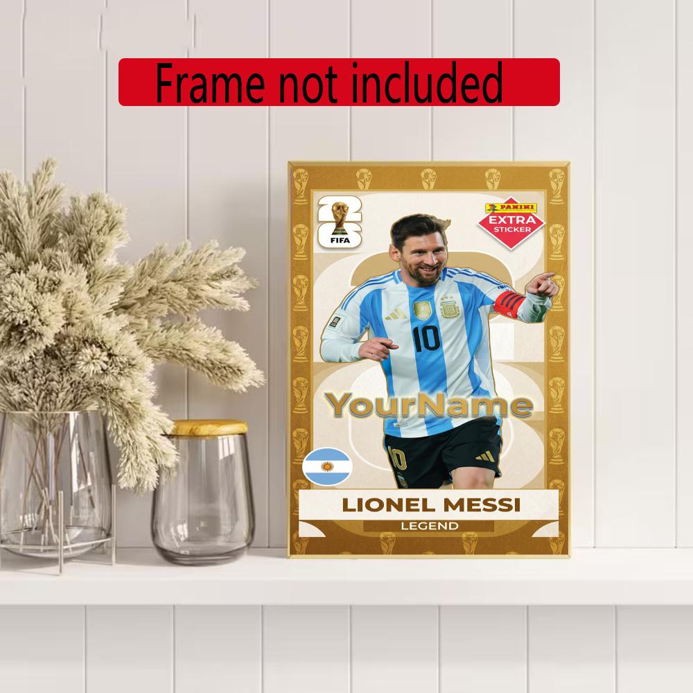 Messi Customize Your Name Diamond Painting Round Diamond Diy Frameless Holiday Artwork Suitable For Home Office Wall Decoration
