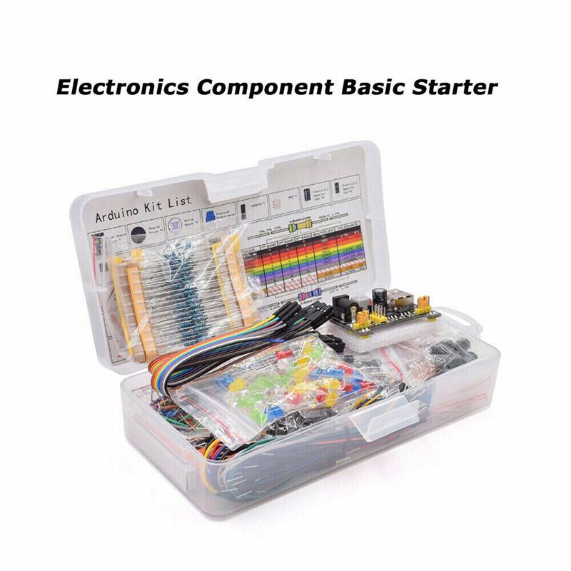 Electronics Component Basic Starter Kit W/830 Tie-Points Breadboard Power Supply
