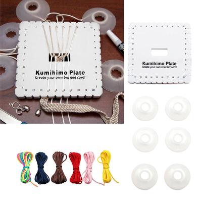 Disco per Treccia Quadrato Rotondo Filo per Perline Kumihimo Disco Piatto per Treccia Stampa Fai da Te Strumenti per Cucito Strumenti per Artigianato