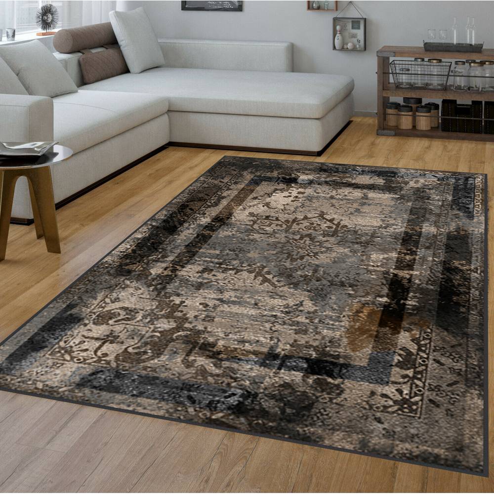 

Eliana Home Моющийся ковер с принтом LNA1548-SD280 50x80 коричневый